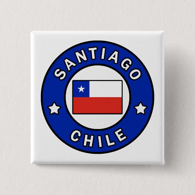 Santiago Chile 15 Cm Square Badge (Front)