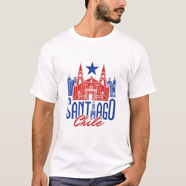 Santiago Chile Chilean Souvenir Travel Vacation T-Shirt (Front)