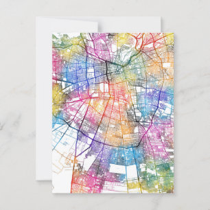 Santiago Chile City Map Postcard