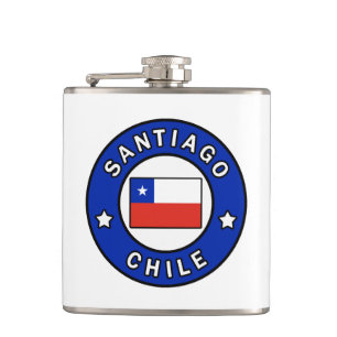 Santiago Chile Hip Flask