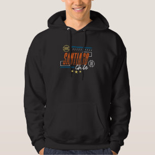 Santiago Chile Modern Retro Typography Design Hoodie