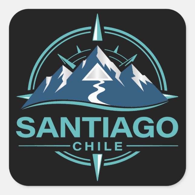 Santiago Chile South America Square Sticker (Front)