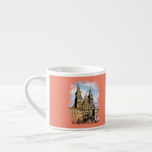 Santiago de Compostela Cathedral Espresso Cup (Left)