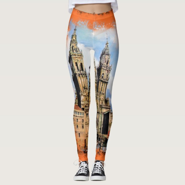 Santiago de Compostela Cathedral Leggings (Front)
