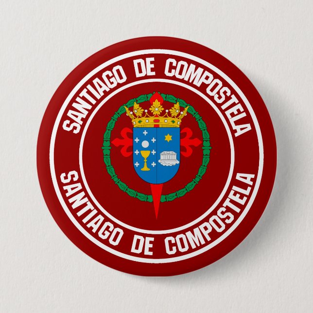 Santiago de Compostela Round Emblem 7.5 Cm Round Badge (Front)