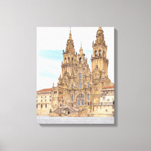 Santiago de Compostela. Western façade. Spain Canvas Print