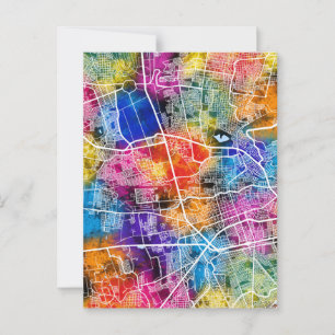 Santiago de Querétaro Mexico City Map Postcard