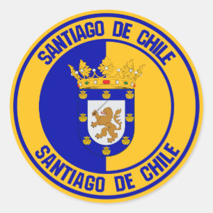 Santiago Round Emblem Classic Round Sticker