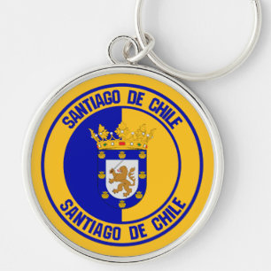 Santiago Round Emblem Key Ring