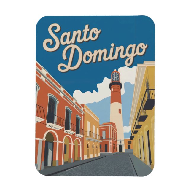 Santo Domingo Dominican Republic Vintage Magnet (Vertical)