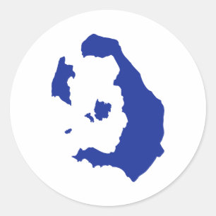 Santorin Classic Round Sticker