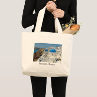 Santorini 1 large tote bag