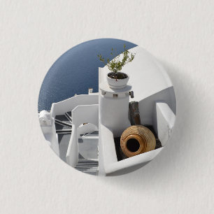 Santorini Architecture Button / Badge