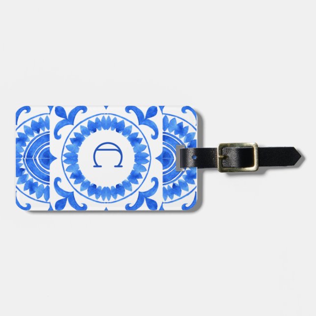 Santorini Baggage Label Luggage Tag (Front Horizontal)