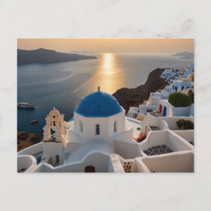 Santorini by Sea Postcard