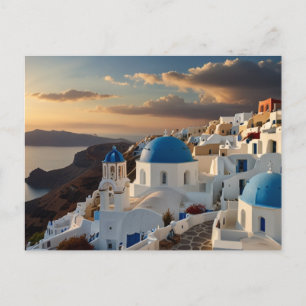 Santorini by Sea Postcard