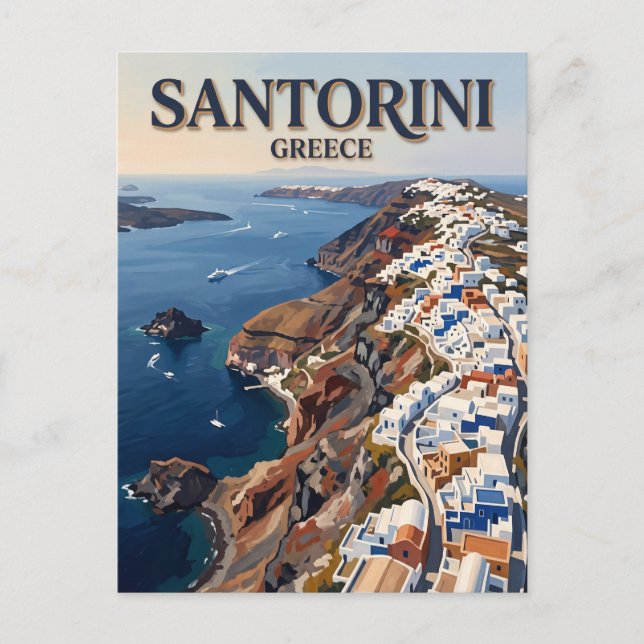Santorini Caldera Greece Postcard (Front)