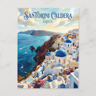 Santorini Caldera Greece Postcard