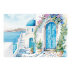 Santorini Church Beach Coastal Wall Art