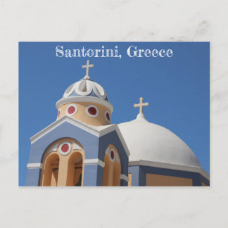 Santorini Church in Greece  Postcard