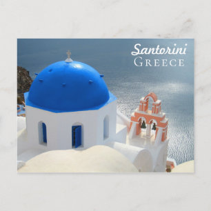 Santorini Church in the Afternoon Sun Postcard