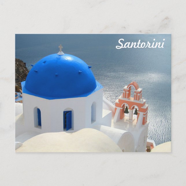 Santorini Church in the Afternoon Sun Postcard (Front)