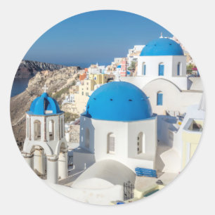 Santorini Classic Round Sticker