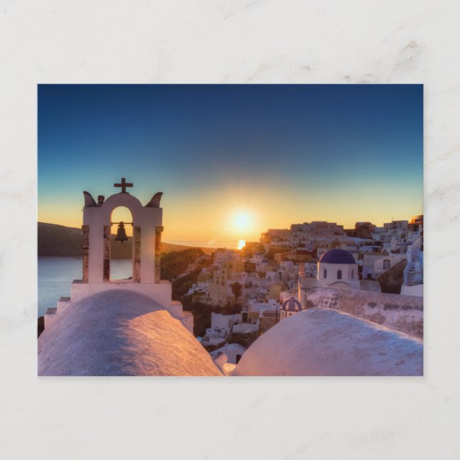Santorini - Cycladic Oia at sunset postcard (Front)
