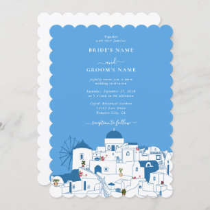Santorini Destination Greek Island Wedding Invitation