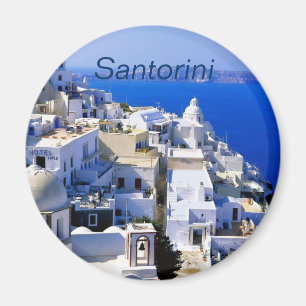 Santorini fridge magnet