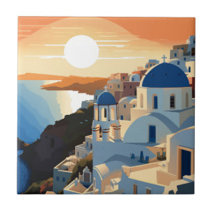 SANTORINI GREECE #1 TILE