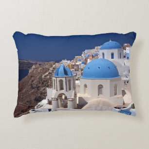 Santorini Greece Accent Pillow
