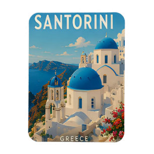 Santorini Greece Aegean Cliffside Island Escape Magnet