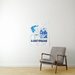 Santorini Greece.b Tapestry