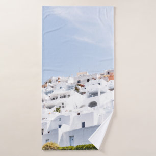 Santorini, greece bath towel