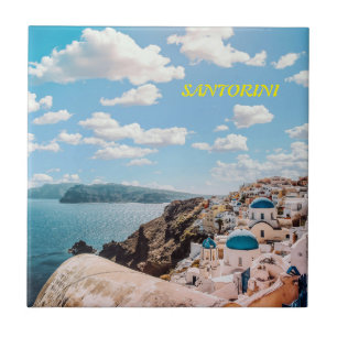 Santorini, Greece Beach House Tile