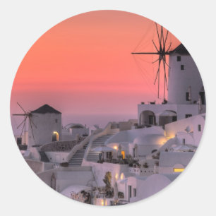 Santorini, Greece Classic Round Sticker