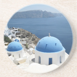 Santorini Greece Coaster