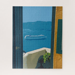 Santorini, Greece cruise ship Jigsaw Puzzle