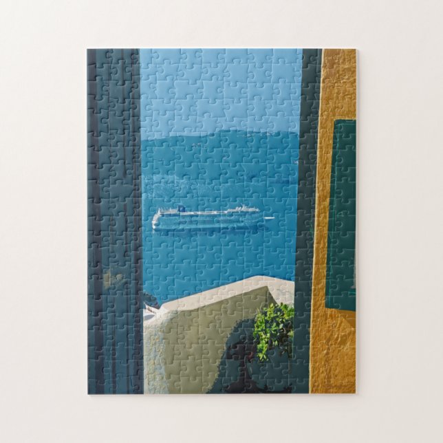 Santorini, Greece cruise ship Jigsaw Puzzle (Vertical)