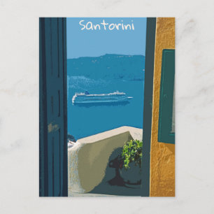 Santorini, Greece cruise ship Postcard