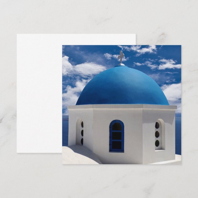 Santorini, Greece Flat Card (Front/Back)