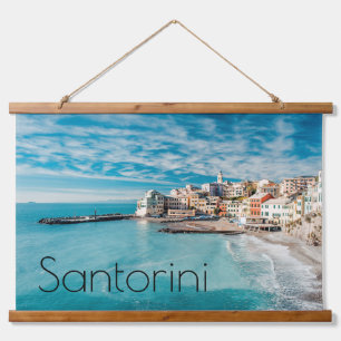 Santorini Greece Hanging Tapestry