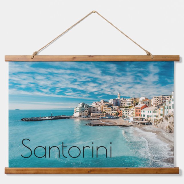Santorini Greece Hanging Tapestry (Front)