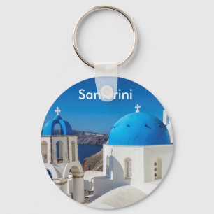 Santorini Greece Key Ring
