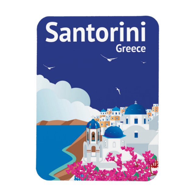 Santorini Greece Magnet (Vertical)