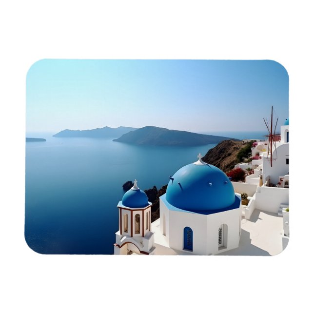 Santorini Greece Magnet (Horizontal)