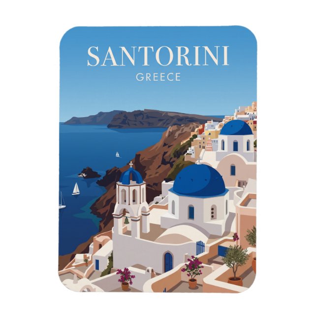 Santorini Greece Magnet (Vertical)