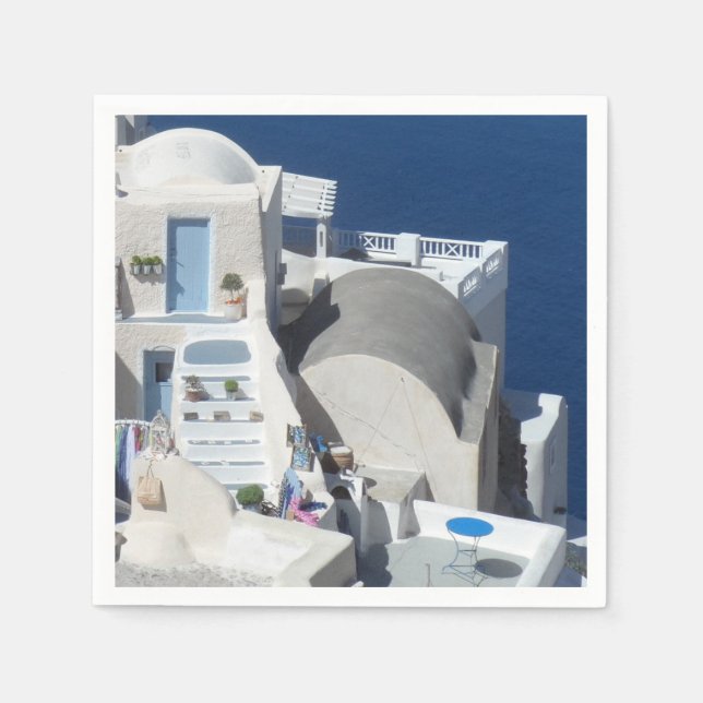 Santorini, Greece Napkin (Front)