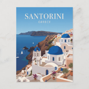 Santorini Greece Postcard